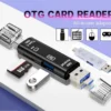 5 in 1 OTG Adapter Type C USB 3.0 Micro USB SD TF Memory Card Reader OTG Adapter