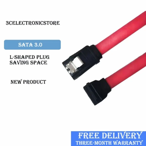 90700b8fa32c440fdbc97c12986001b0.webp SATA 3.0 3GBPS L Shaped Serial ATA Data Cable SATA For SSD HDD Random colour