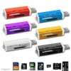 USB Flash Memory All In 1 Multi Function Card Reader Writer Micro SD M2 Memory Stick Random