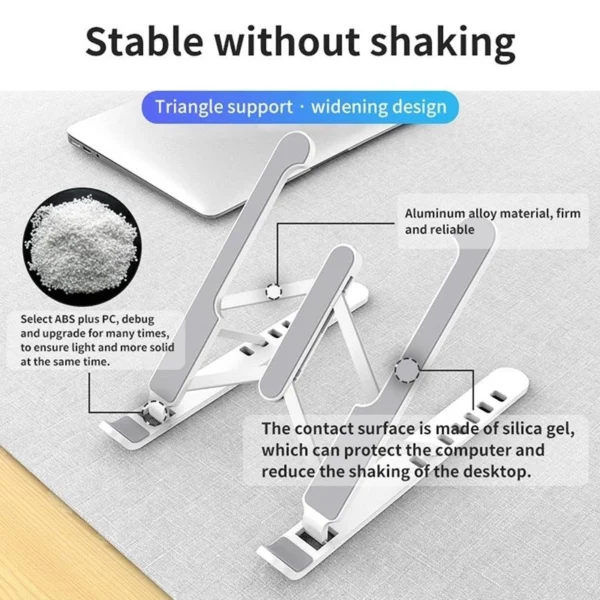 Portable Laptop Stand Foldable Adjustable Support Base Nonslip Notebook Holder Healthy Posture