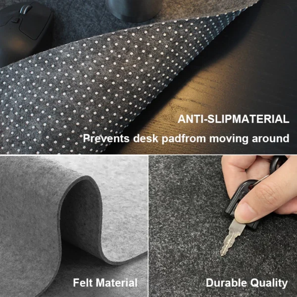 Simple Wool Felt Large Gaming Mouse Pad