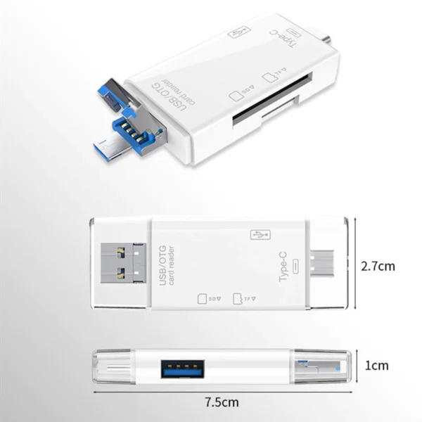 my-11134207-7qul1-lhx4gosd4rfx31.webp 3 in1 SD Card Reader with USB 3.0 Micro USB 2.0 Type-C 3.0 with 3 Card Slots