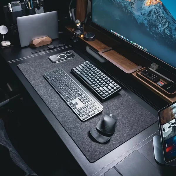 Simple Wool Felt Large Gaming Mouse Pad
