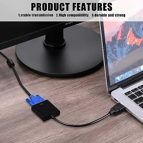 my-11134207-7qul3-ljz6dhj6vyhid0.webp HDMI to VGA Adapter 1080P Audio Video Converter with Audio Cable Power HDMI extender Supply
