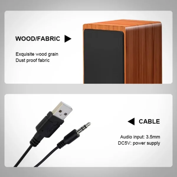 my-11134207-7rash-m9hr3dw0l026c9.webp Kisonli X23 Wooden USB Speaker