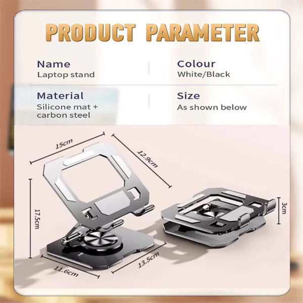 Rotatable Phone Tablet Stand Adjustable Metal Foldable Desktop Stand